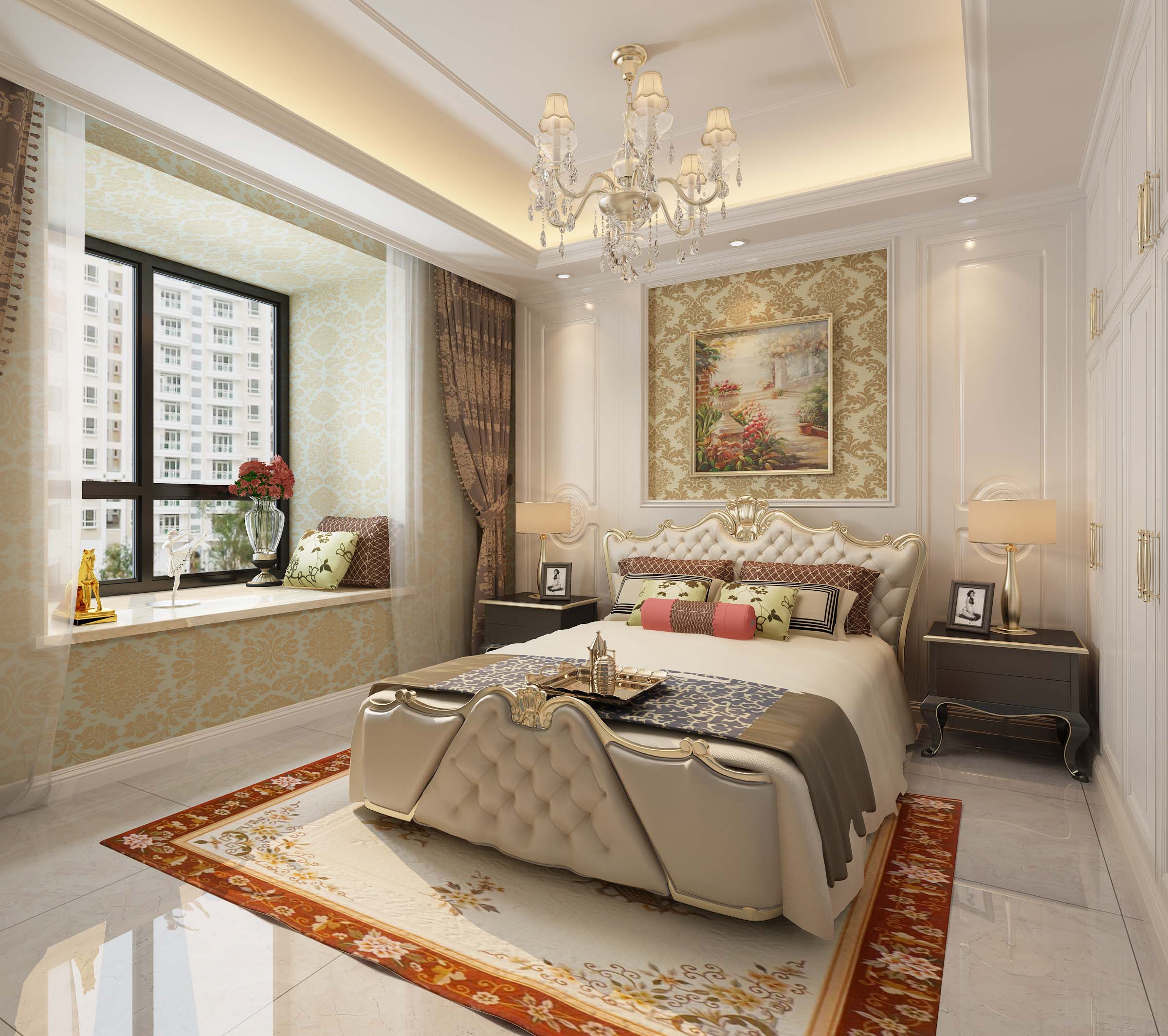 沈阳中航城110㎡欧式婚房装修设计案例