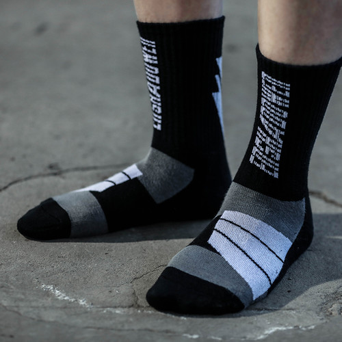 ENSHADOWER隐蔽者新品几何撞色长筒袜男士袜子潮流机能风格高帮袜