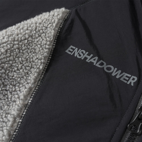 ENSHADOWER隐蔽者羊羔绒异质拼接夹克男潮牌宽松立领外套工装棉衣