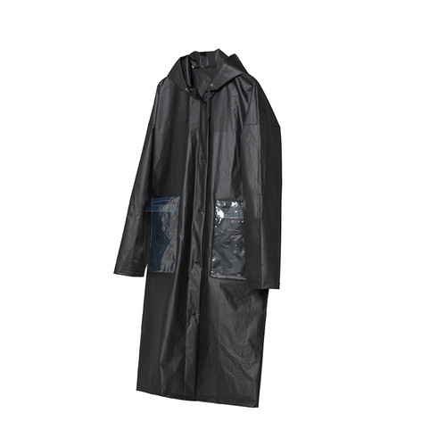 ENSHADOWER隐蔽者黑色潮牌字母印花雨衣外套EVA户外运动长款雨披