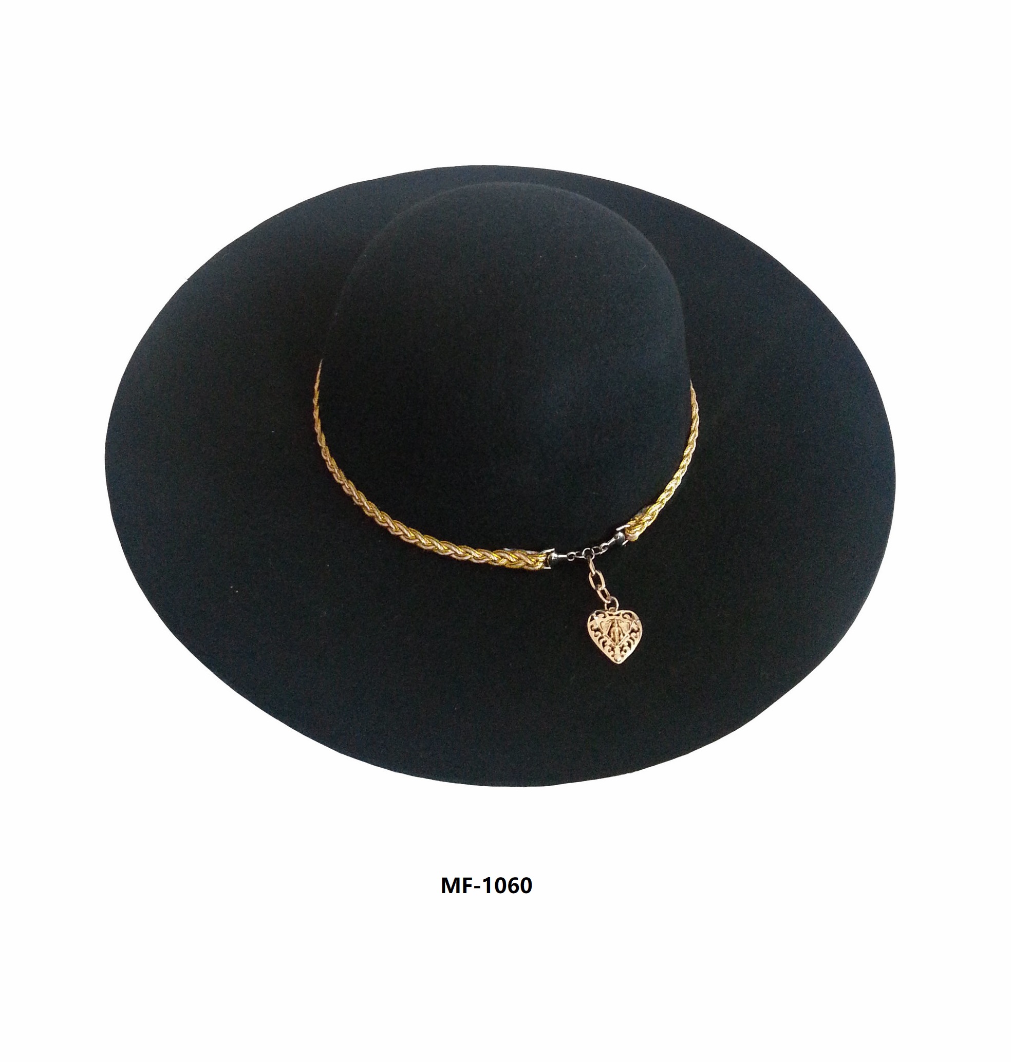 Women's Black Felt Capeline