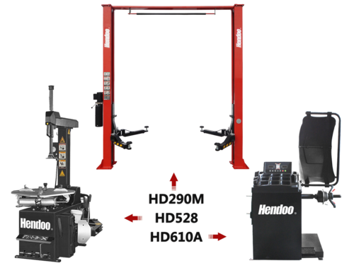 HD-290M Two post lift clear floor/ TYRE CHANGER AND WHEEL BALANCER