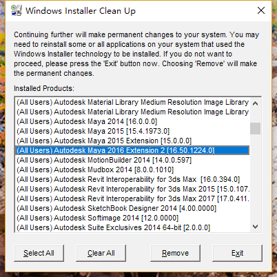 4.在程序提供的列表里，找到相对应的maya版本（我这儿是2016）