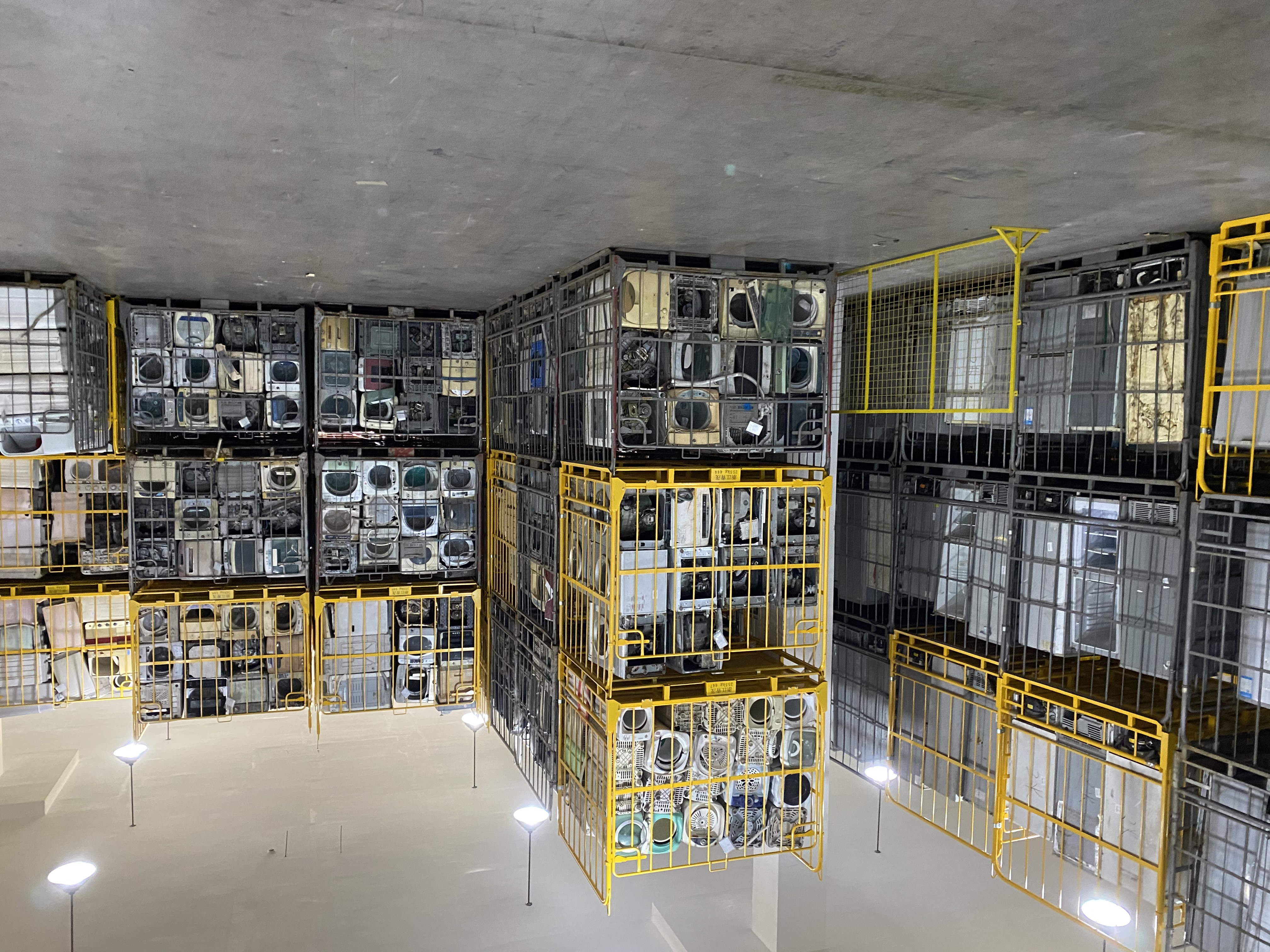 white goods recycling; WEEE recycling container; e-waste recycling; reverse logistics; dismantling plant; collection yard