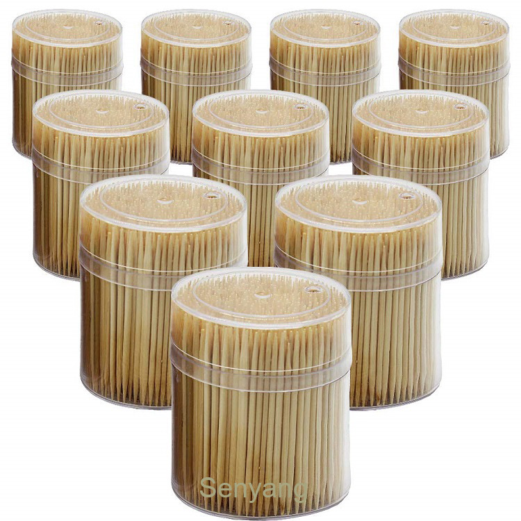 Bamboo toothpicks with paper pouch or in tube or box