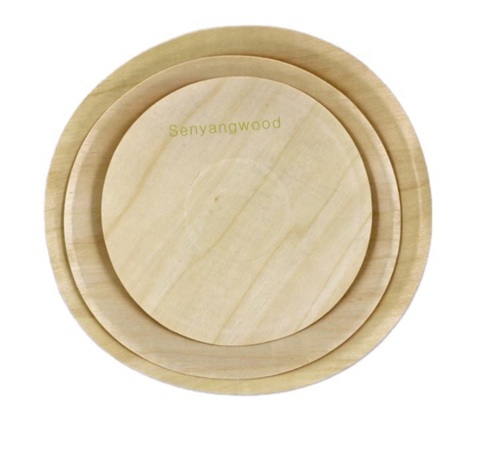 wooden disposable dish square trays