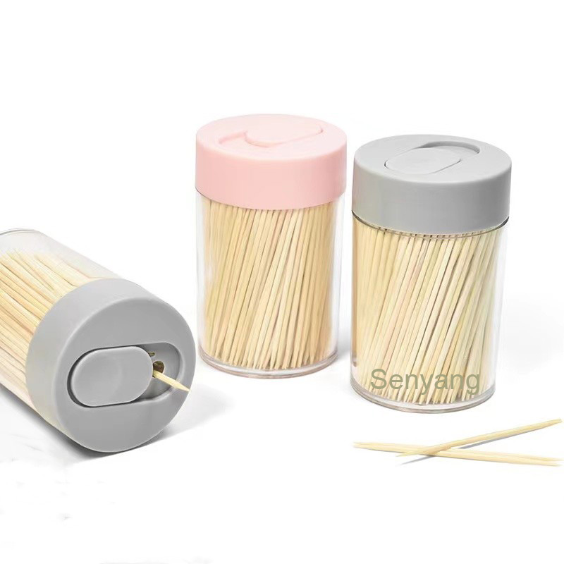 Bamboo toothpicks with paper pouch or in tube or box