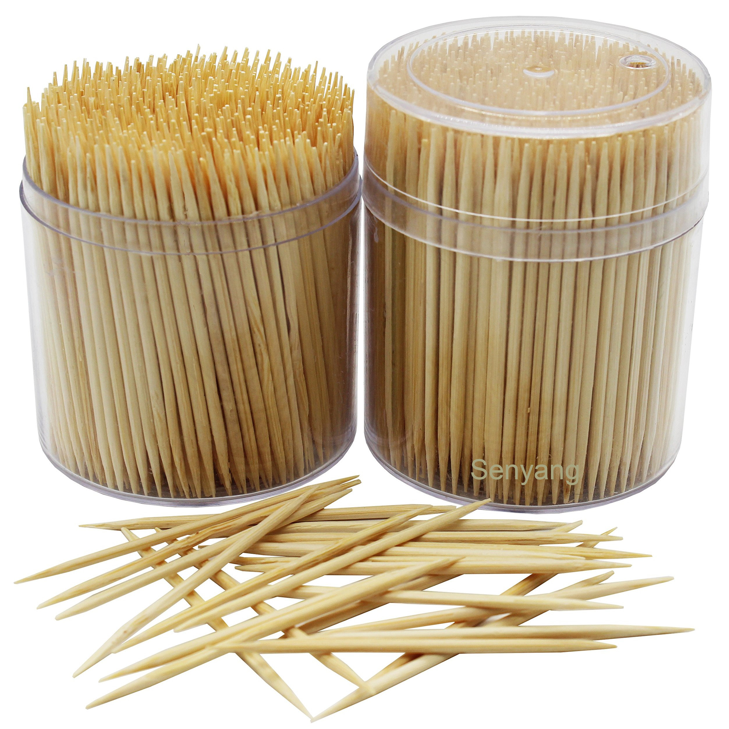 Bamboo toothpicks with paper pouch or in tube or box