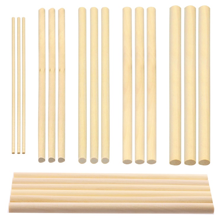 Natural Round Wooden Craft Sticks