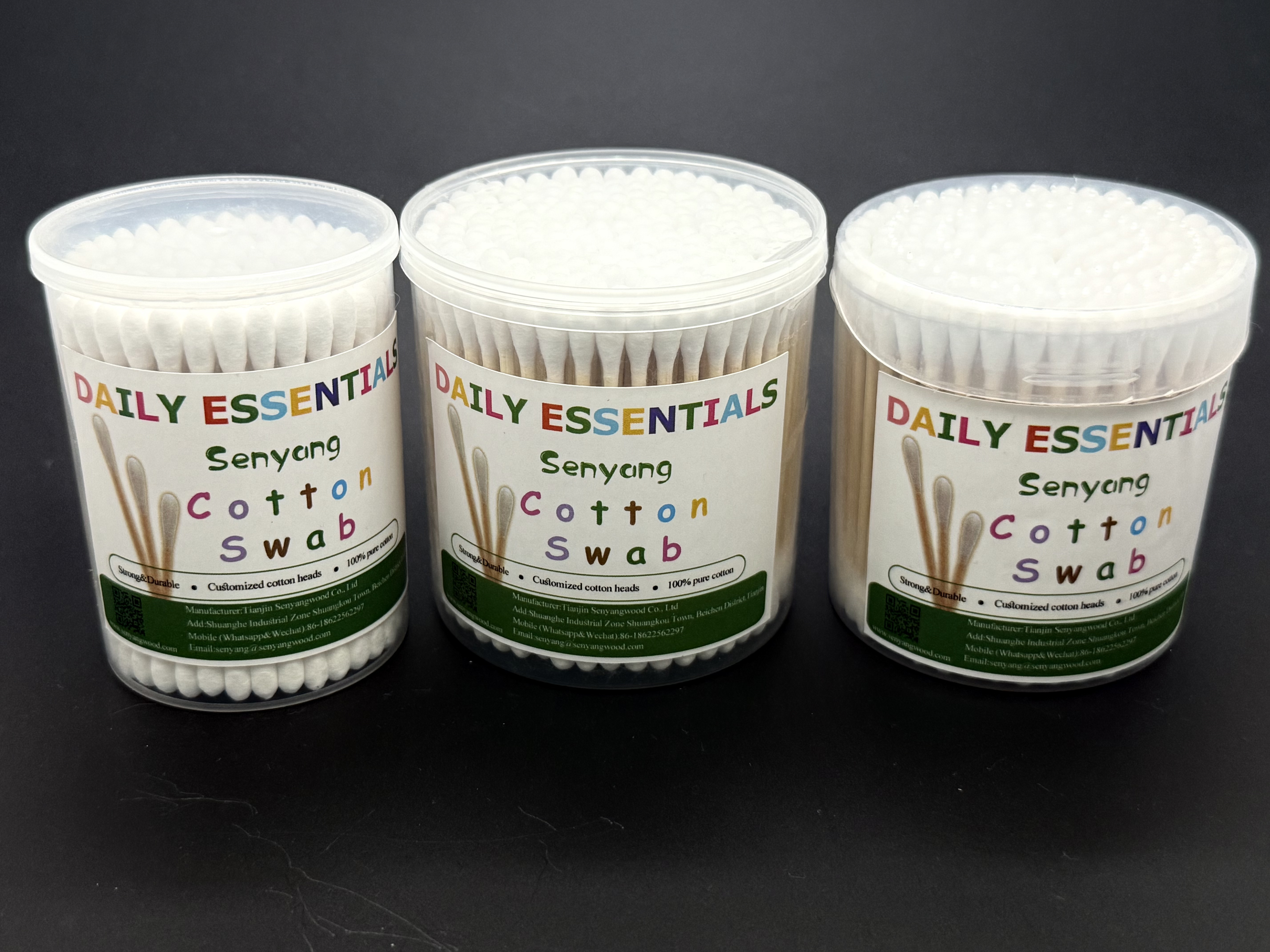 cotton bud with pp tube of 100pcs and 200pcs
