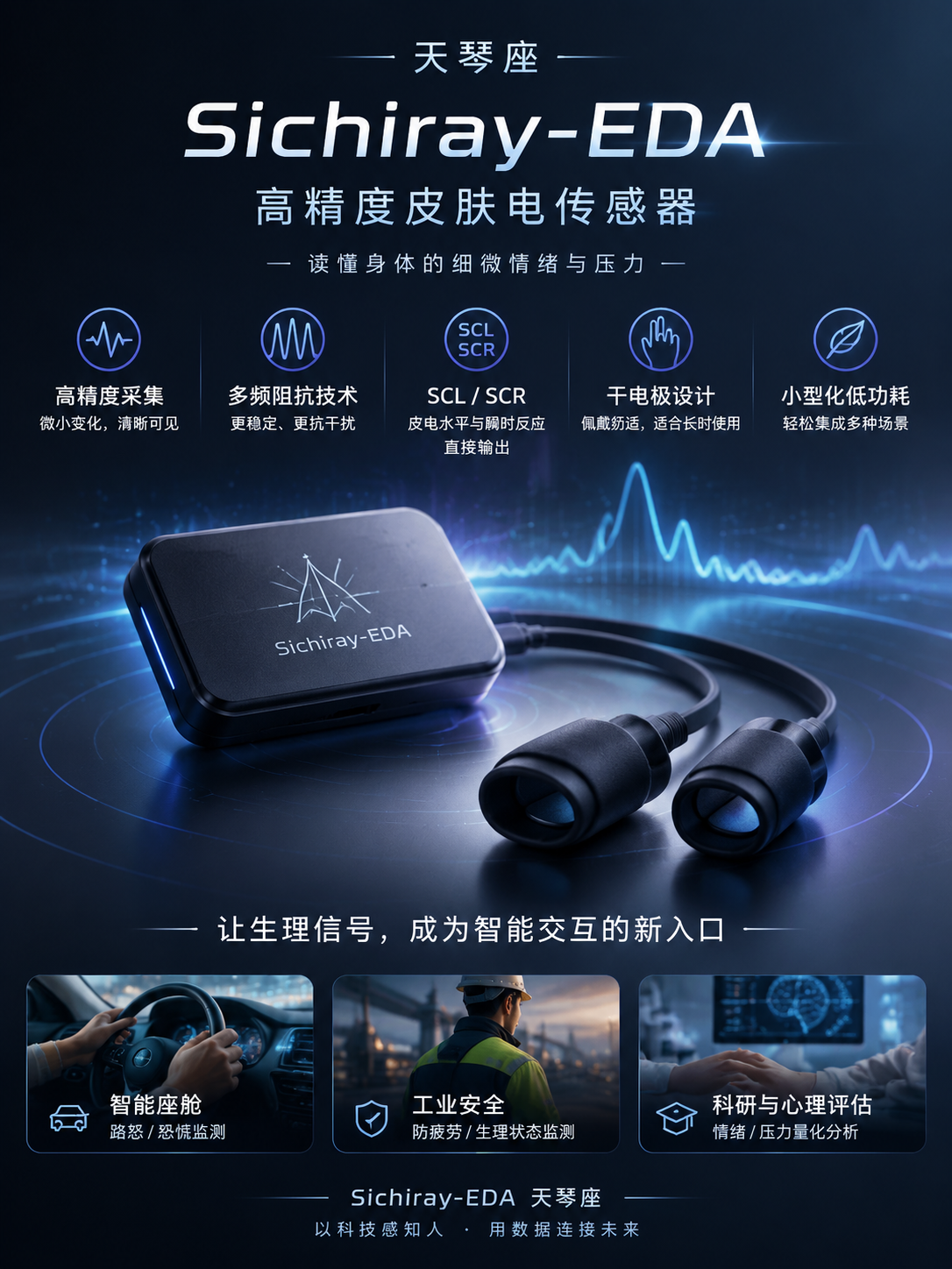 高精度皮电传感器