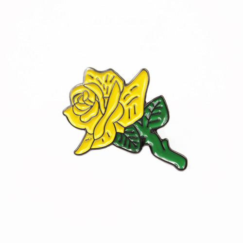 rose flower metal custom enamel jewelry brooch pin bouquet decoration gifts crafts