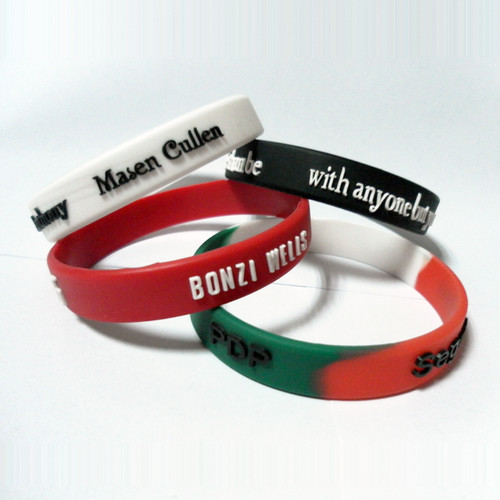 embossed debossed logo silicone bracelet wristband for men printing custom 