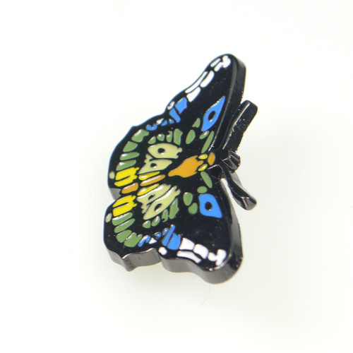 oem sgs approved metal butterfly promotional soft enamel wholesale keychain pins metal custom logo l