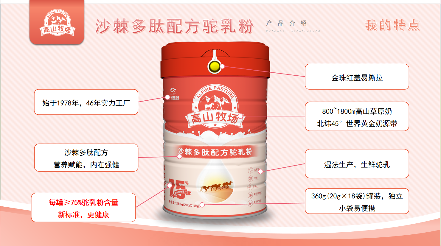 高山牧场沙棘多肽配方驼乳粉