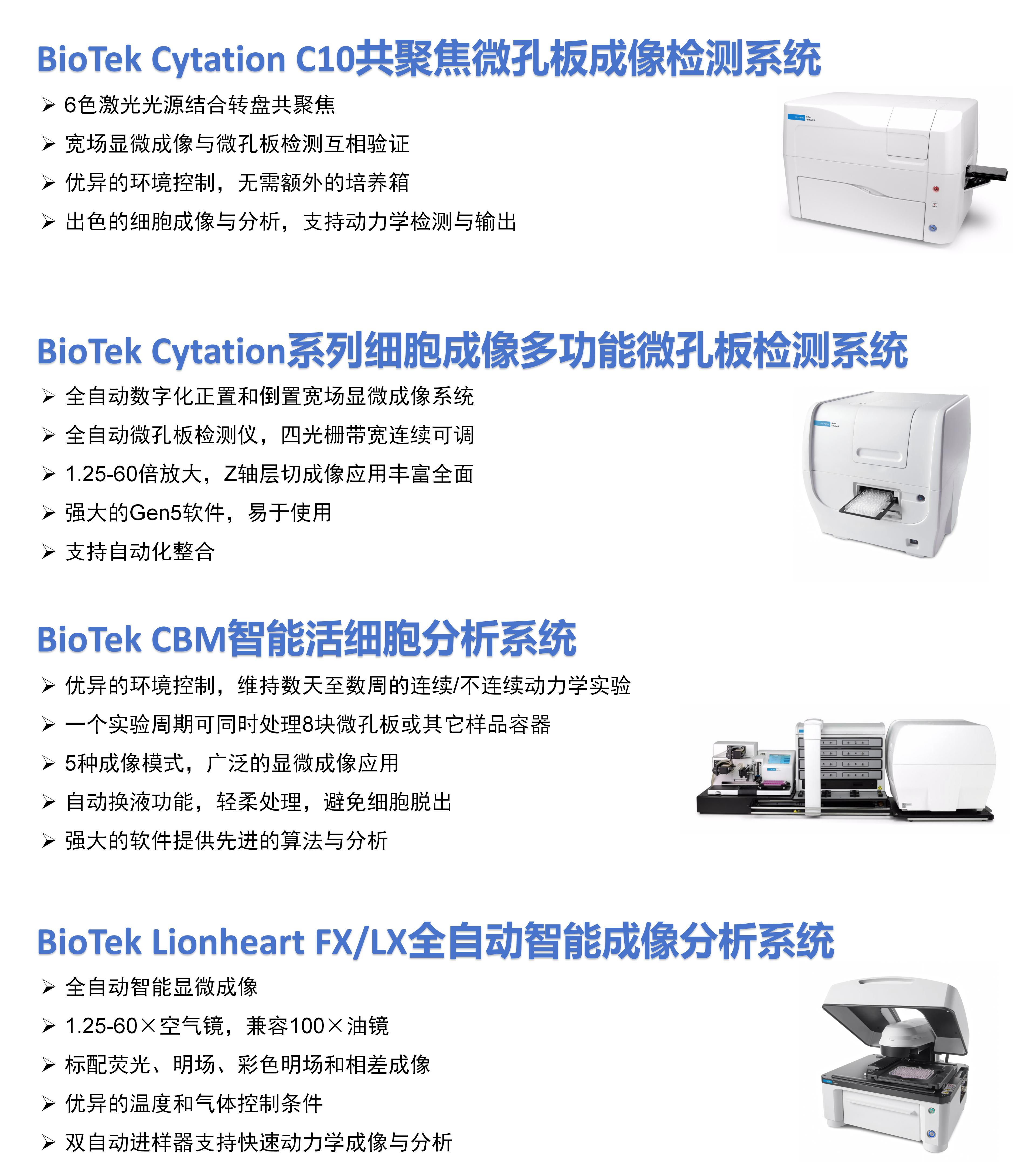 BioTek Cytation（共聚焦）细胞成像产品
