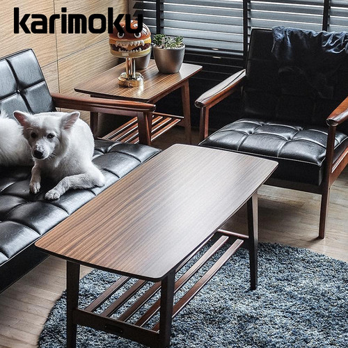 现货Karimoku60日式复古小户型双层小茶几客厅北欧简约沙发边几