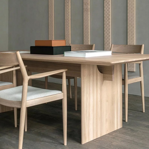Karimoku日本进口北欧设计师款简约长方形餐桌现代实木书桌办公桌