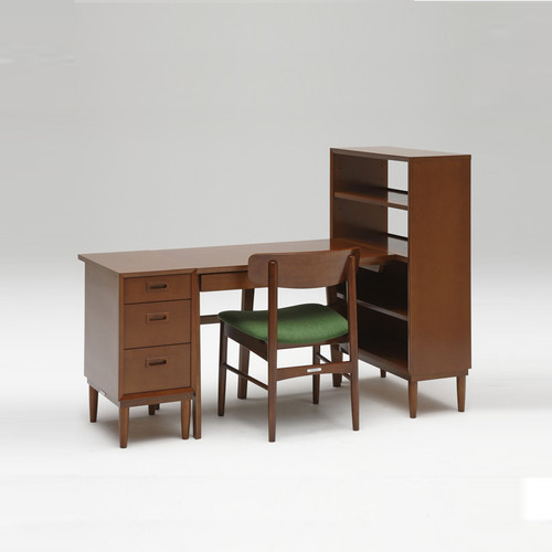 现Karimoku60日本进口小户型复古简约组合书房卧室书桌化妆台书架