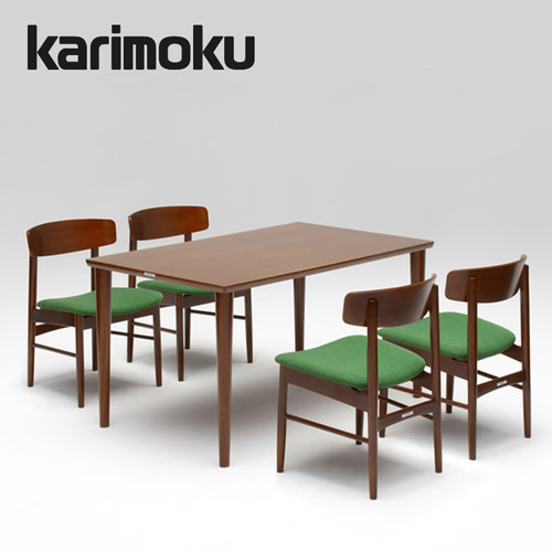 现货KARIMOKU60日本进口现代简约小户型纯实木长方形正方形餐桌