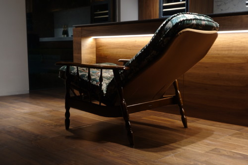 ☻ [已售·纯展示] 新中古·TRS Karimoku カリモク 美式殖民地风格单人位机械躺椅