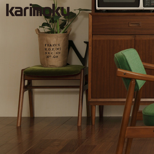Karimoku60日式简约实木换鞋凳梳妆台小凳子家用餐桌凳