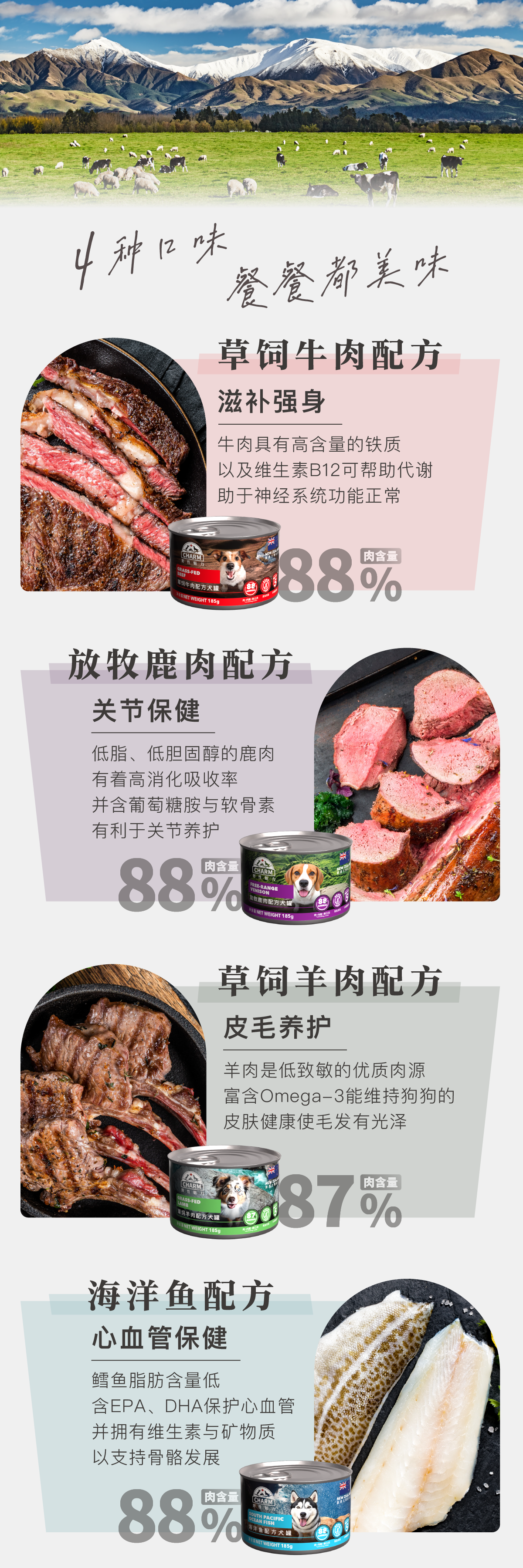 放牧鹿肉犬罐-五大超能配方