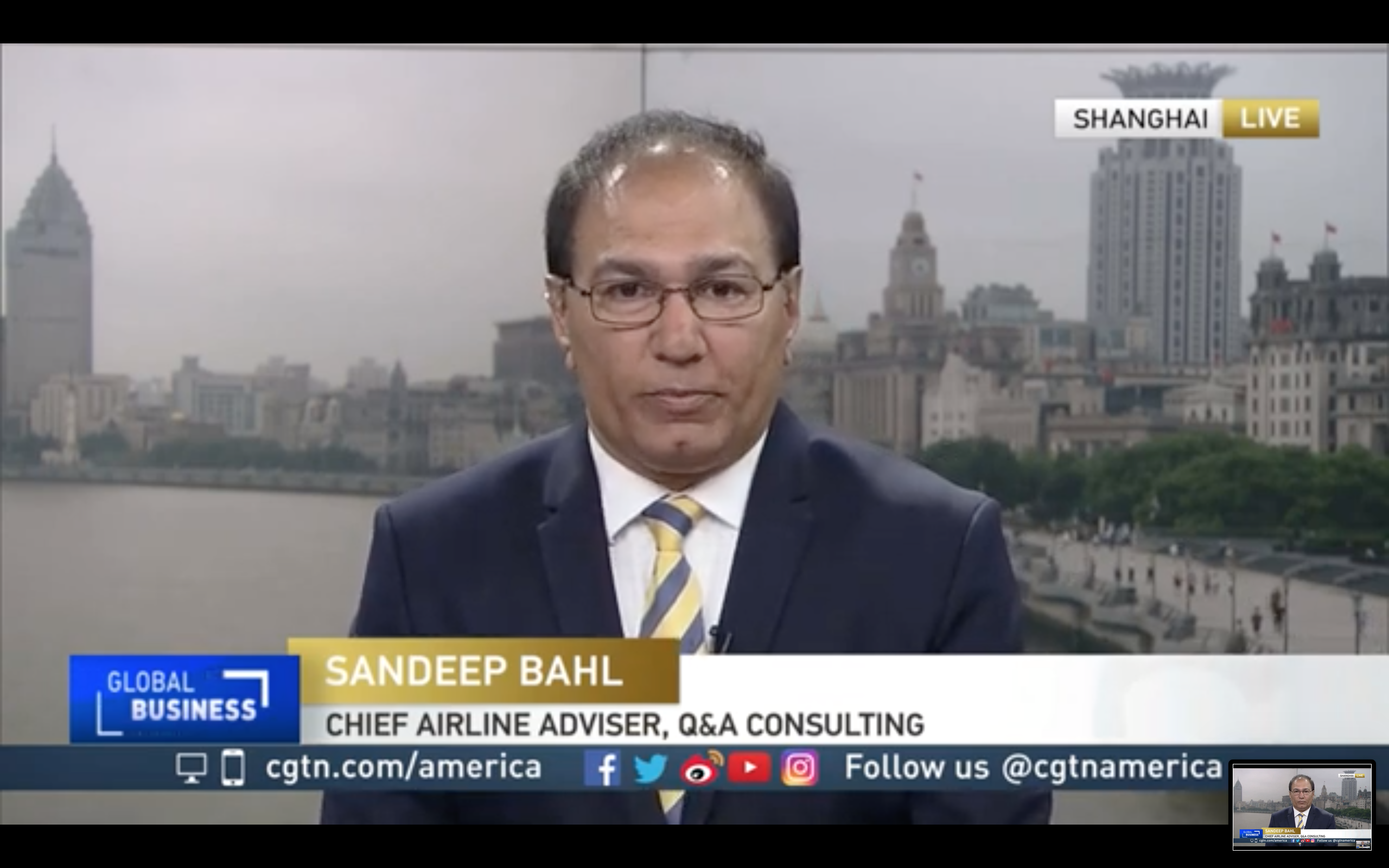 Sandeep Bahl Interviewed by CGTN on Paris Airshow