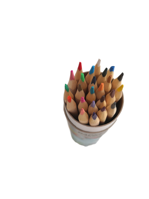 Color Pencils in convenient carrying tube,  with built in  sharpener 