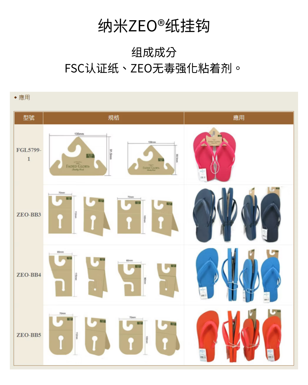 纳米ZEO®纸挂钩