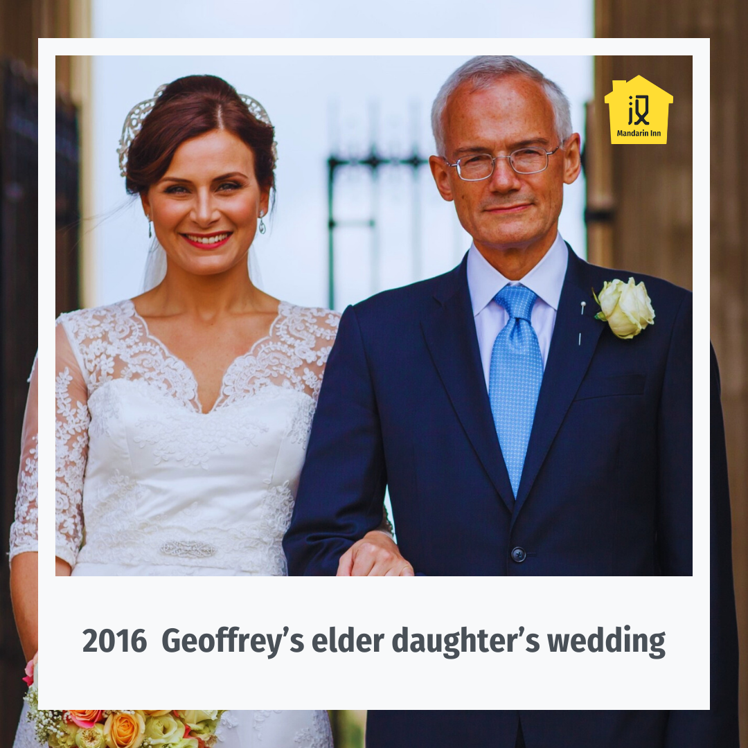 Geoffrey's elder daughter's wedding