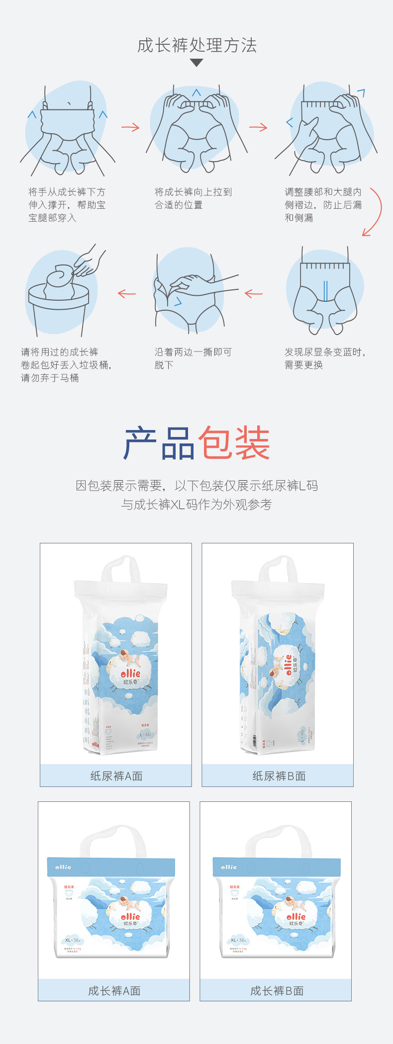 欧乐奇轻云系列纸尿裤