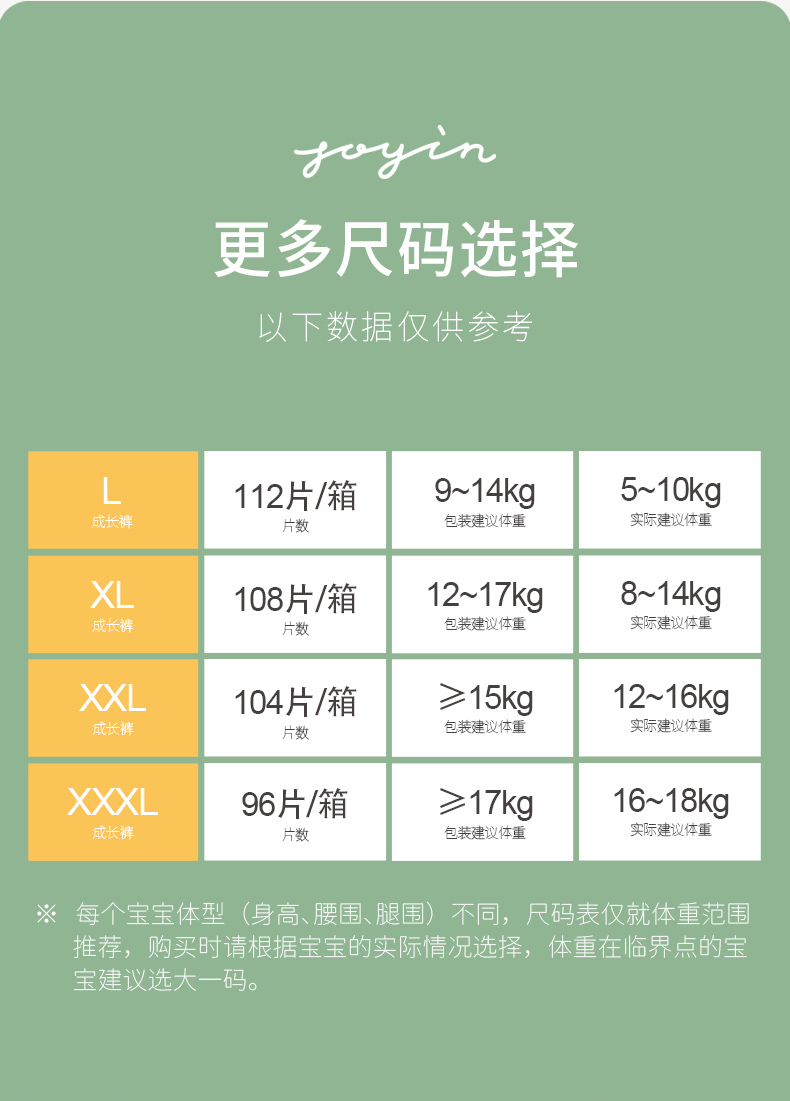 佳婴乐动系列成长裤
