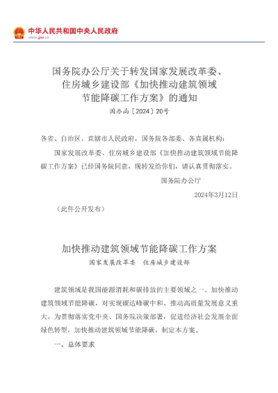 低能耗建筑政策文件