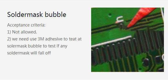 soldermask bubble
