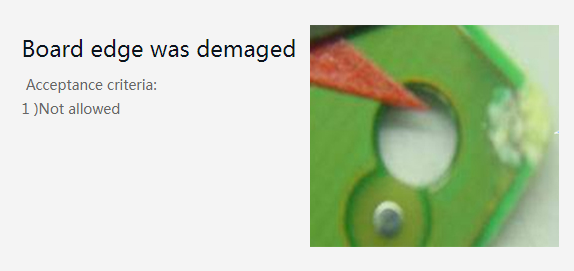 board edge was damaged