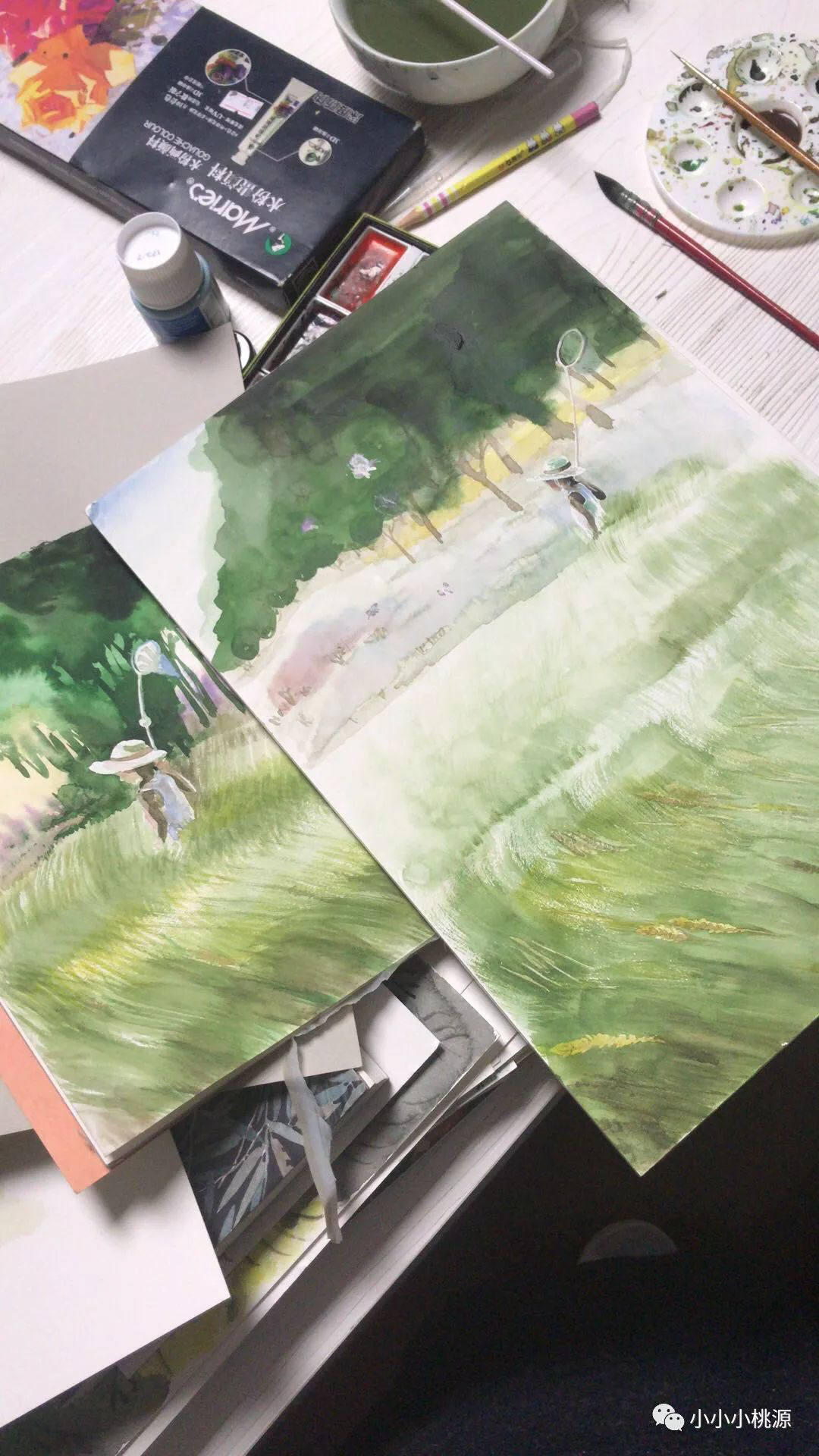 画前有打小样，所以整个绘制很快很顺利，没有起线稿