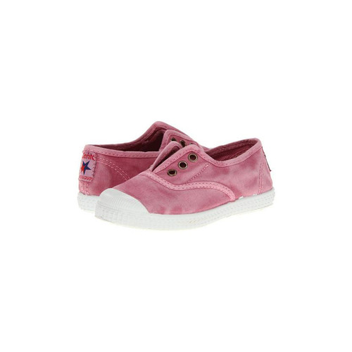 【预售】Cienta -70777.42 Washed Pink Canvas Laceless Sneaker