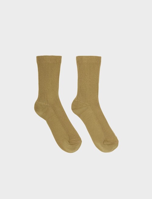 LIMONADE - Ankle Ribbed Socks  Straw