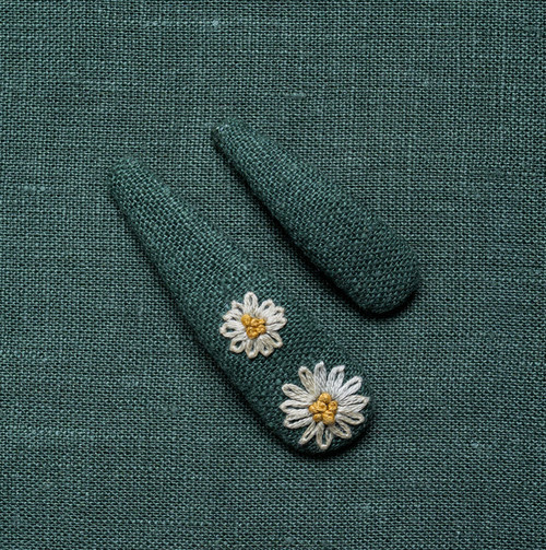Tiny Flora- castleton green /Embroidery+Pure Clip Set /刺绣+无刺绣套装