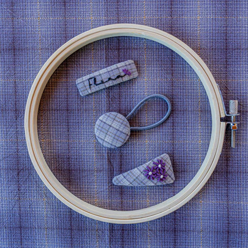 Tiny Flora- Lavender mix-purple small set (3  hair clips) / 3件套装小