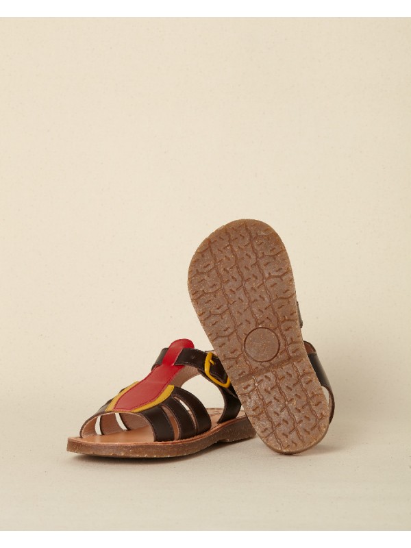We A Family-BIRDIE SANDAL Brown/Red