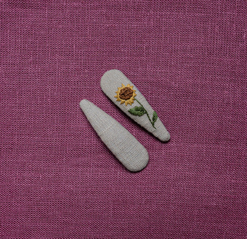 Tiny Flora -undyed blend/Embroidery+Pure Clip Set 刺绣+无刺绣套装