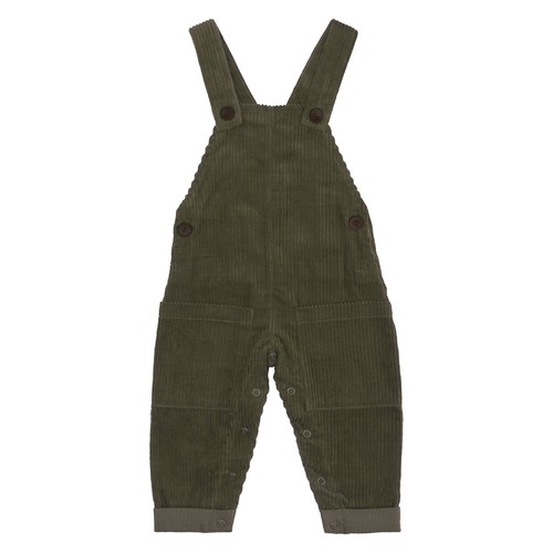 ORGANIC CORDUROY OVERALLS - FOREST