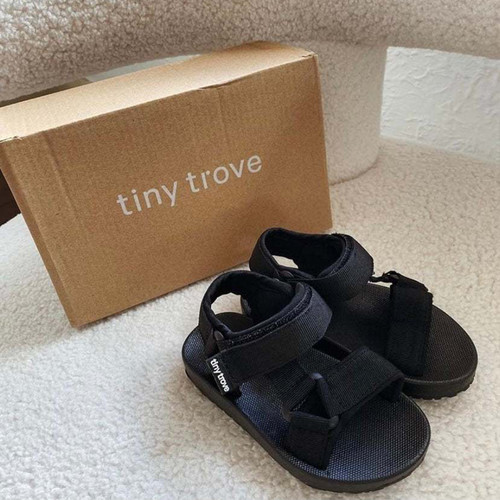 Tinytrove - Olympia Velcro Sandal - Black