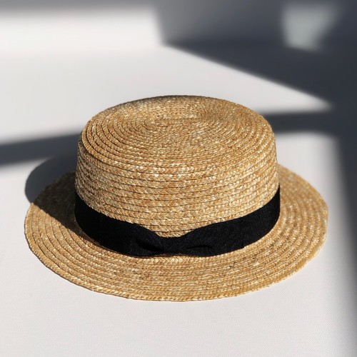 FINI THE LABEL-  straw boater hat 