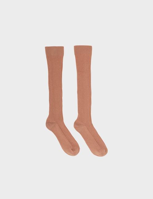 LIMONADE -Knee Ribbed Socks  Terracotta