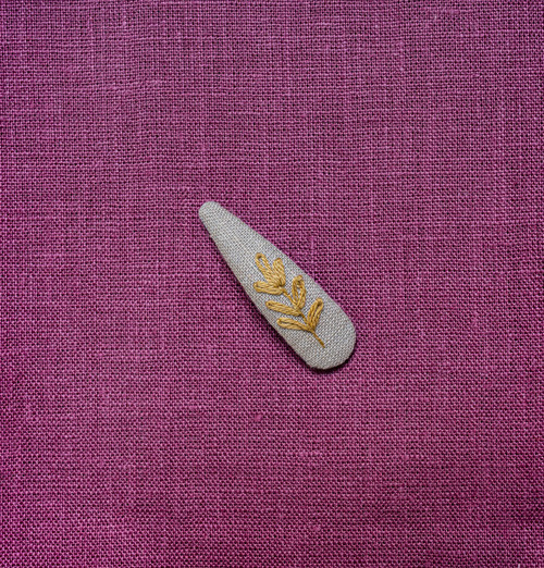 Tiny Flora- undyed blend/Embroidery/单个刺绣发夹