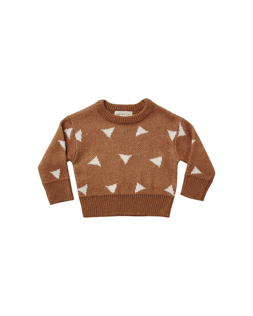 Rylee&Cru-KNIT PULLOVER  TRIANGLES||RUST RC155US