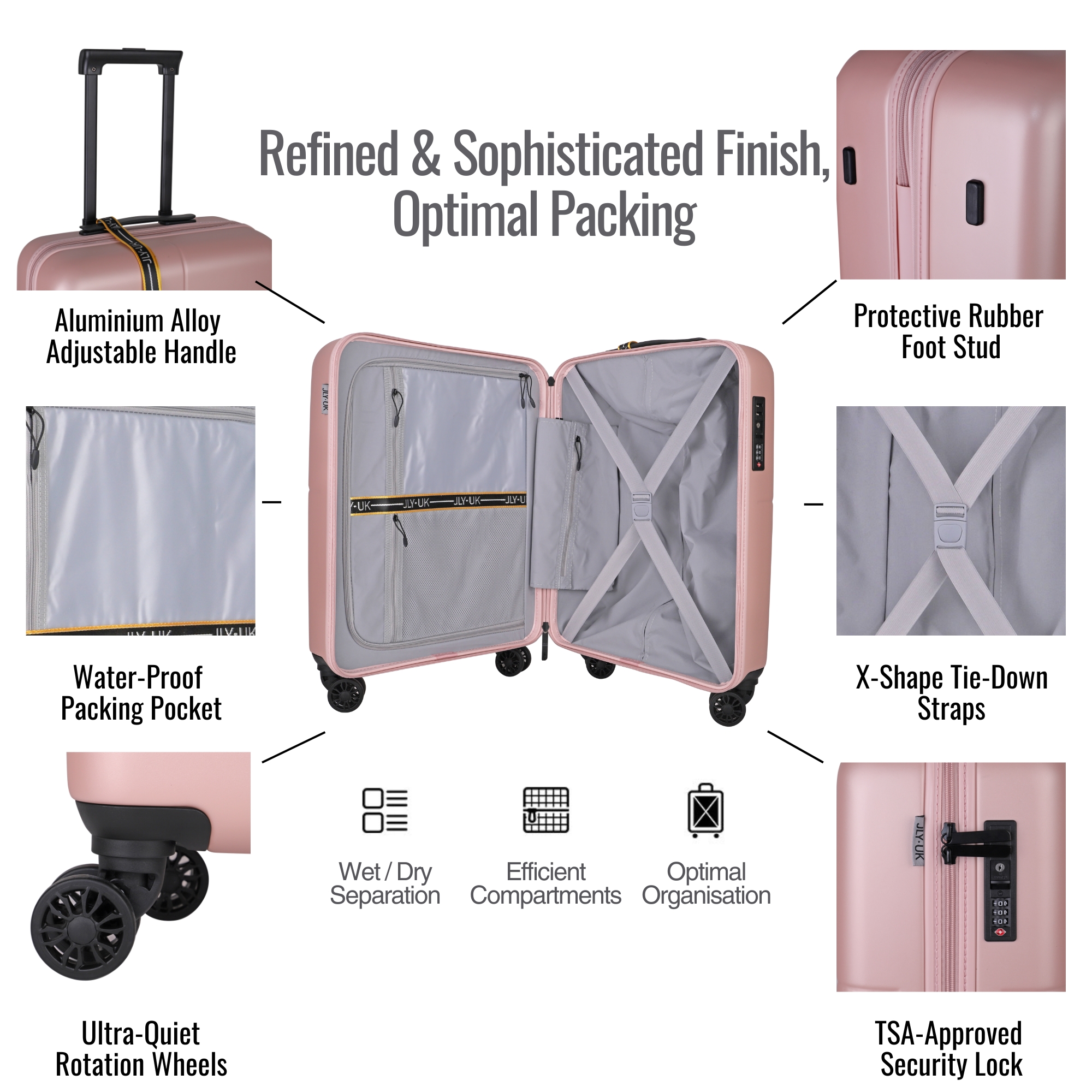 HDA-2206 JLY UK Suitcase - Small (55cm)